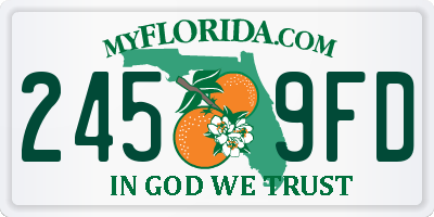 FL license plate 2459FD