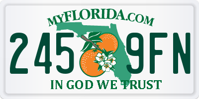 FL license plate 2459FN