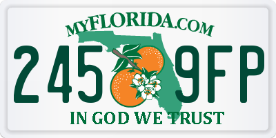 FL license plate 2459FP