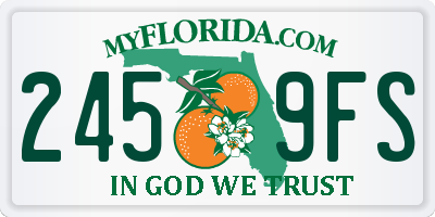 FL license plate 2459FS