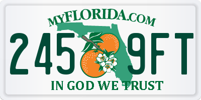 FL license plate 2459FT