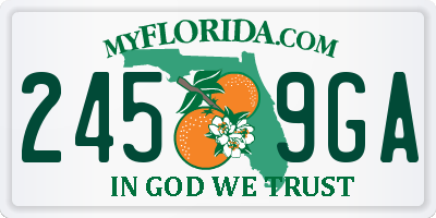 FL license plate 2459GA