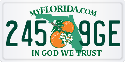 FL license plate 2459GE
