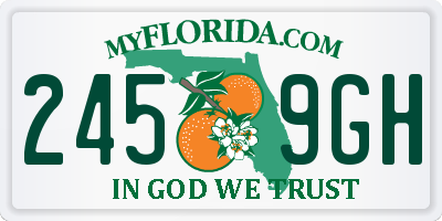 FL license plate 2459GH