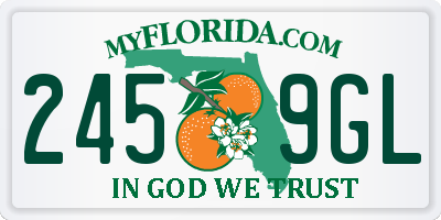 FL license plate 2459GL