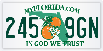 FL license plate 2459GN