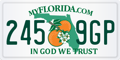 FL license plate 2459GP