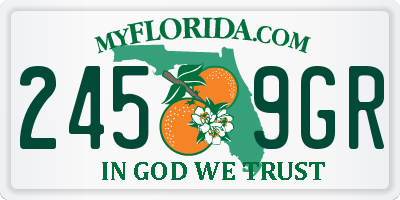 FL license plate 2459GR