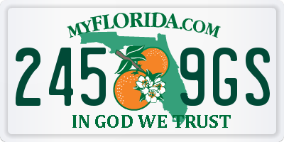 FL license plate 2459GS