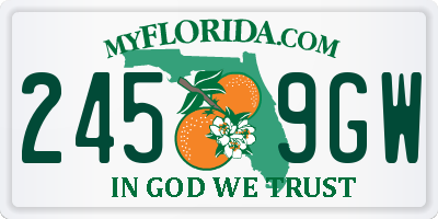 FL license plate 2459GW