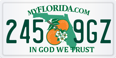 FL license plate 2459GZ