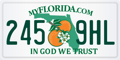 FL license plate 2459HL