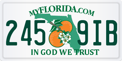 FL license plate 2459IB
