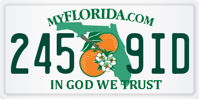 FL license plate 2459ID