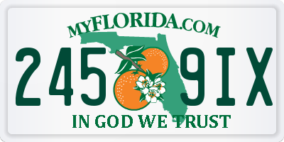 FL license plate 2459IX