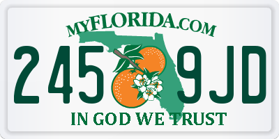 FL license plate 2459JD