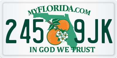 FL license plate 2459JK