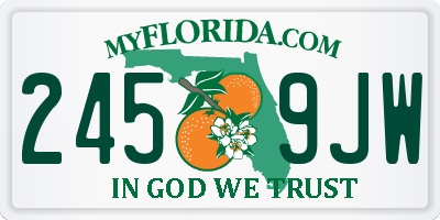 FL license plate 2459JW