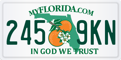 FL license plate 2459KN