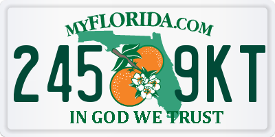 FL license plate 2459KT