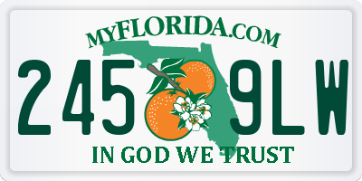FL license plate 2459LW