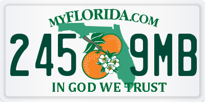 FL license plate 2459MB