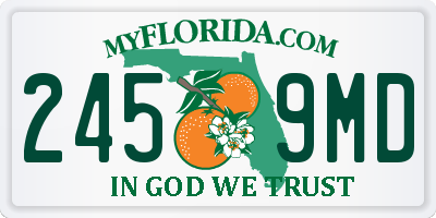FL license plate 2459MD