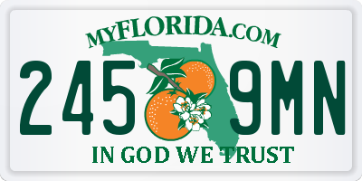 FL license plate 2459MN