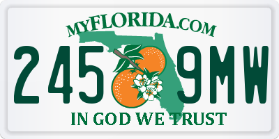 FL license plate 2459MW