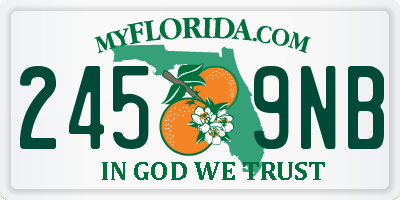 FL license plate 2459NB