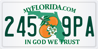 FL license plate 2459PA