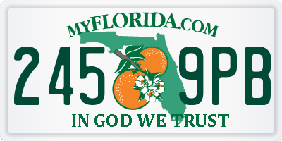 FL license plate 2459PB