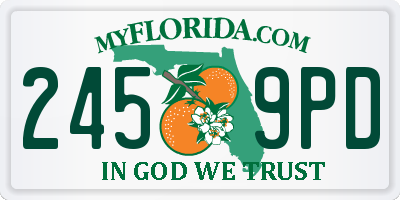 FL license plate 2459PD