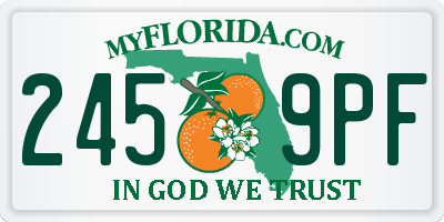 FL license plate 2459PF