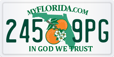 FL license plate 2459PG