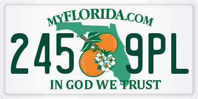 FL license plate 2459PL
