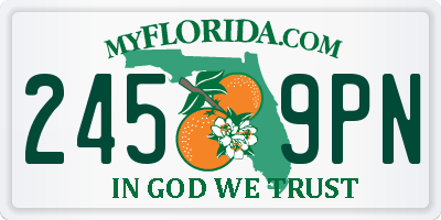 FL license plate 2459PN