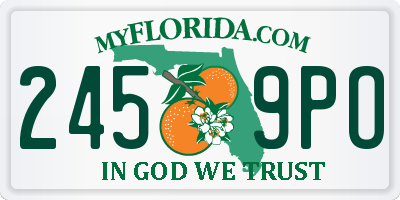 FL license plate 2459PO