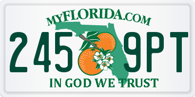 FL license plate 2459PT