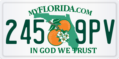 FL license plate 2459PV