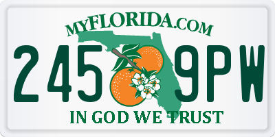 FL license plate 2459PW