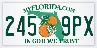 FL license plate 2459PX