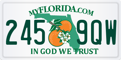 FL license plate 2459QW