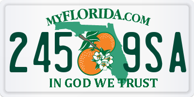 FL license plate 2459SA
