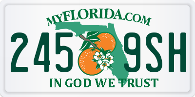 FL license plate 2459SH