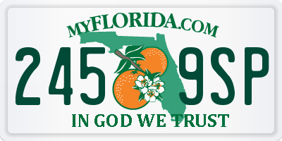 FL license plate 2459SP