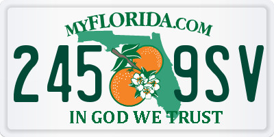 FL license plate 2459SV