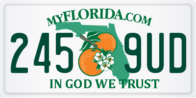 FL license plate 2459UD