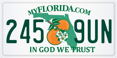 FL license plate 2459UN