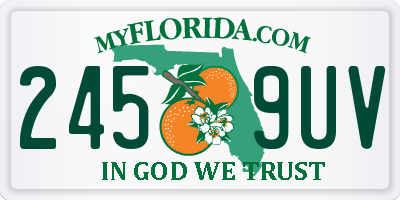 FL license plate 2459UV